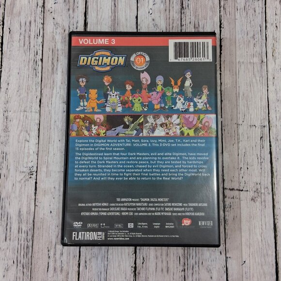 Digimon Digital Monsters The Official 1st Season Vol 3 Anime DVD Set - Picture 2 of 5